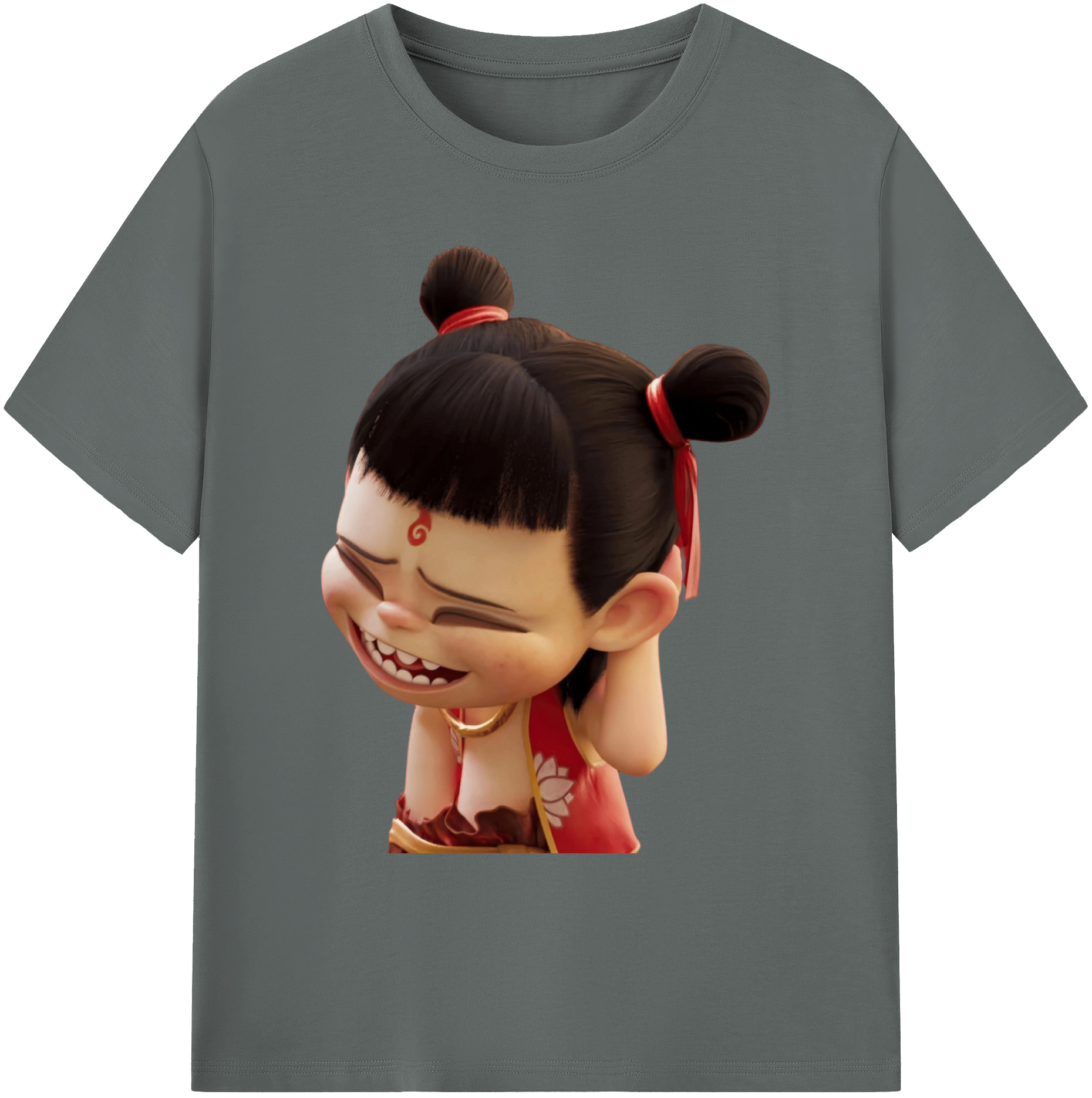 （画像用） Ne Zha 2 ナタ 魔童の大暴れ 綿100％ メンズ半袖Tシャツ｜肌触りやわらか＆通気性